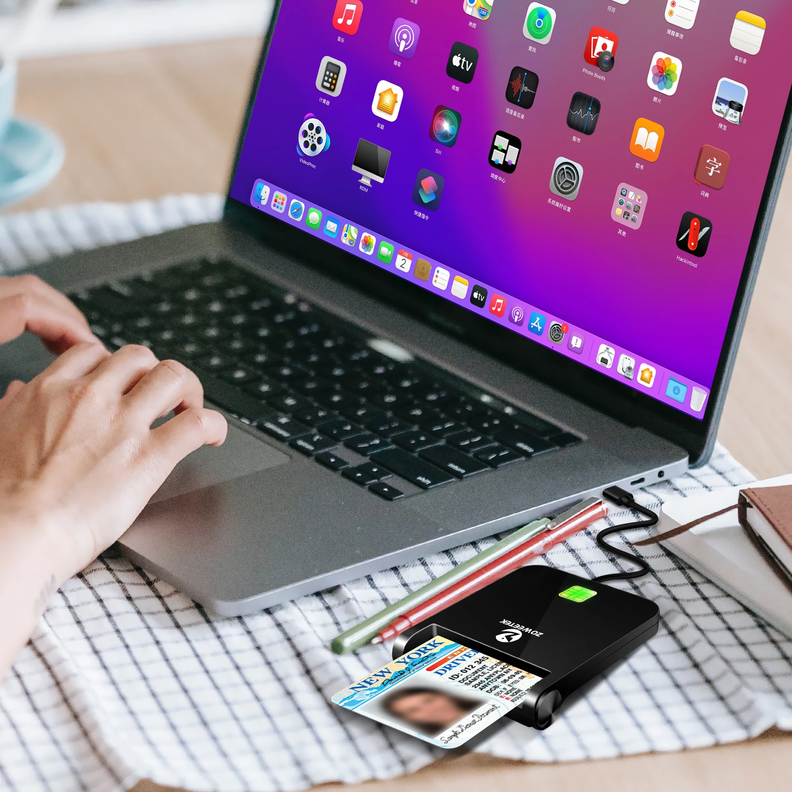 Smart Card Reader, Usb Credit Writer Chip Smart Card Reader Atm Cac Ic Id Sim Card Reader