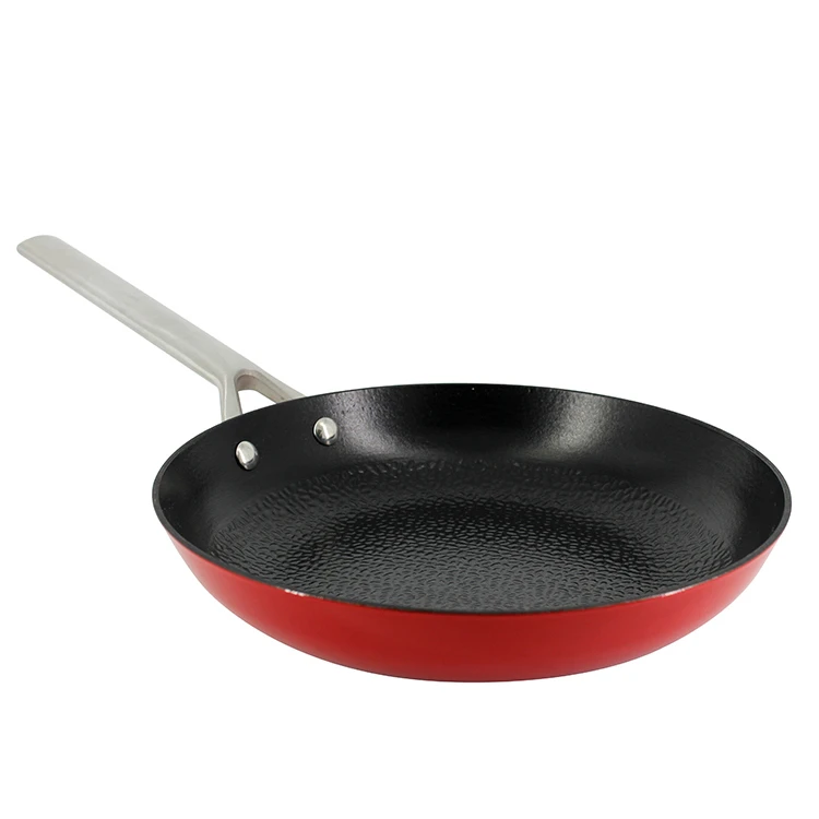 Hot Sale Fashion Popular Cheap Non-stick Fry Pan Enamel Surface Skillet Cast Iron Kitchen Cooking Ware