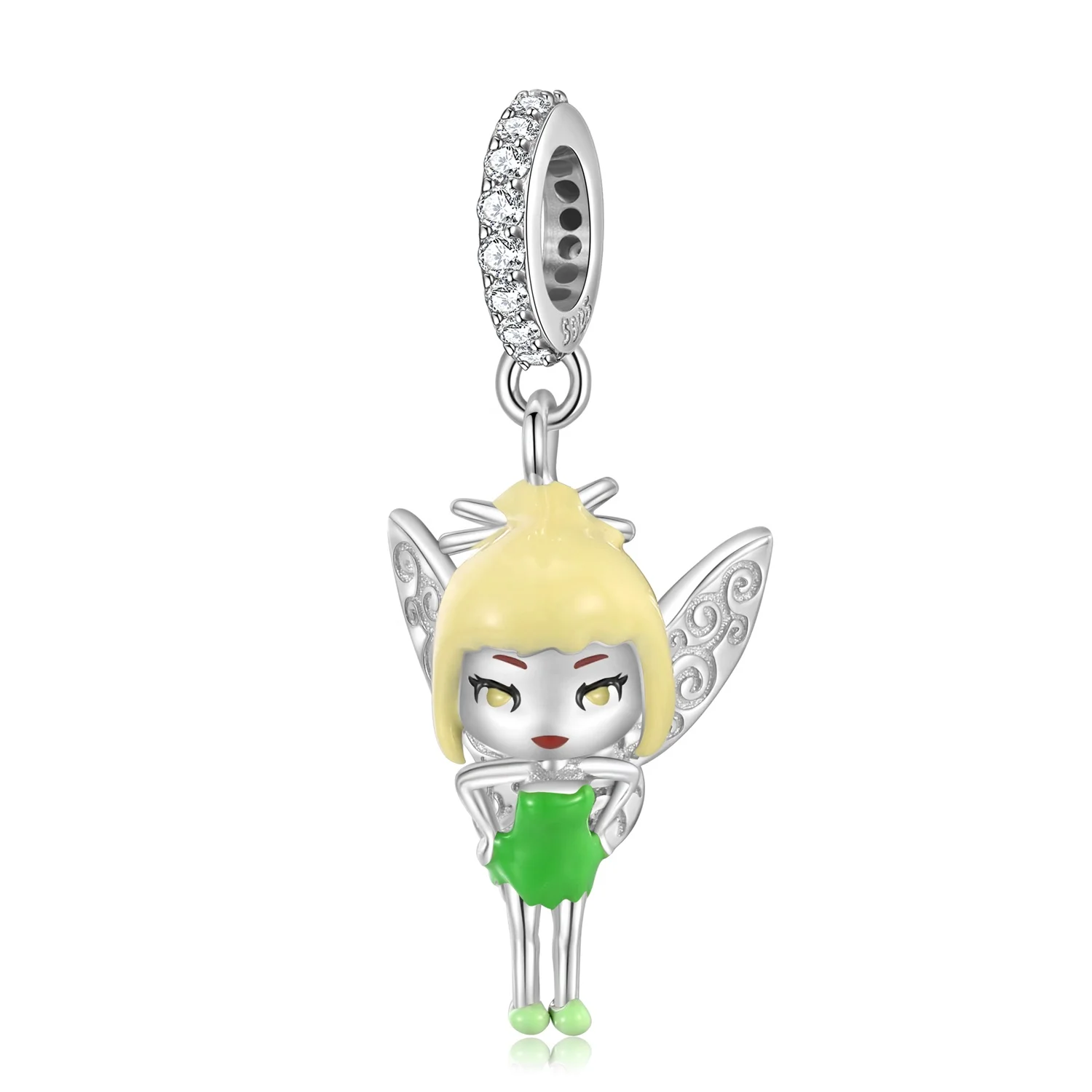 Lovely Fairy Charm Pendant Authentic 925 Sterling Silver Beads for Women Bracelet Necklace DIY Charms Jewelry Dropshipping