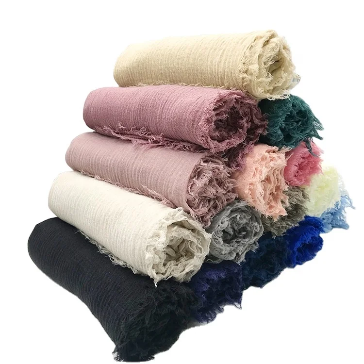 Wholesale Cheap Women Fashion Hijab Cotton Head Scarf Shawl Plain Muslim Headwear Hijab
