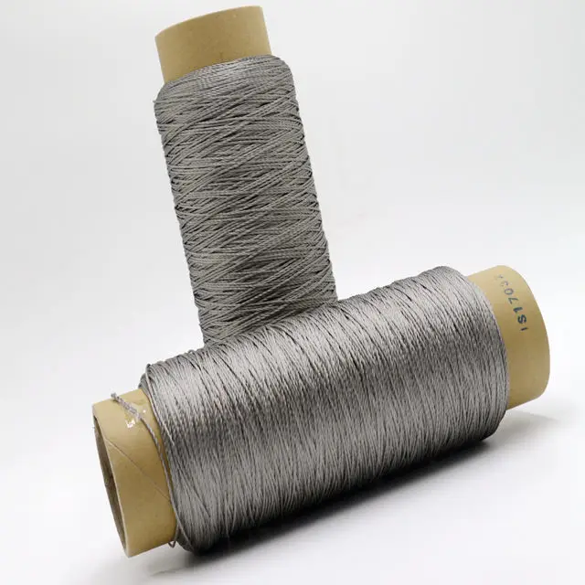 Corrosion Resistant Wire Thread Conductive complex Fiber Metallic Yarn heating filament For Weave And Knitting