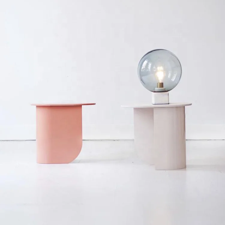 
Italy Design Quality Modern Iron Coffee Table Stylish Colorful Living Room Coffee Table European Luxury Small Oval End Table 