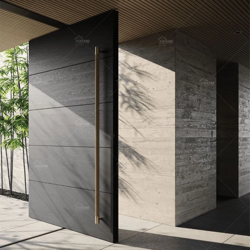 American style contemporary solid wood entry main doors entrance wooden front doors for houses modern exterior main pivot door