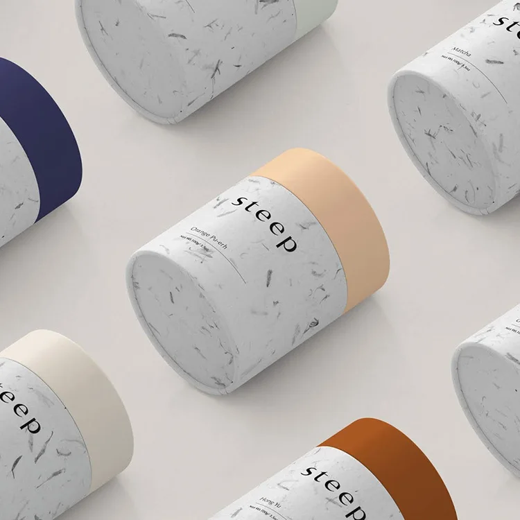 Пищевой биоразлагаемый картонный трубчатый шейкер для специй, чая, порошка, размер под заказ