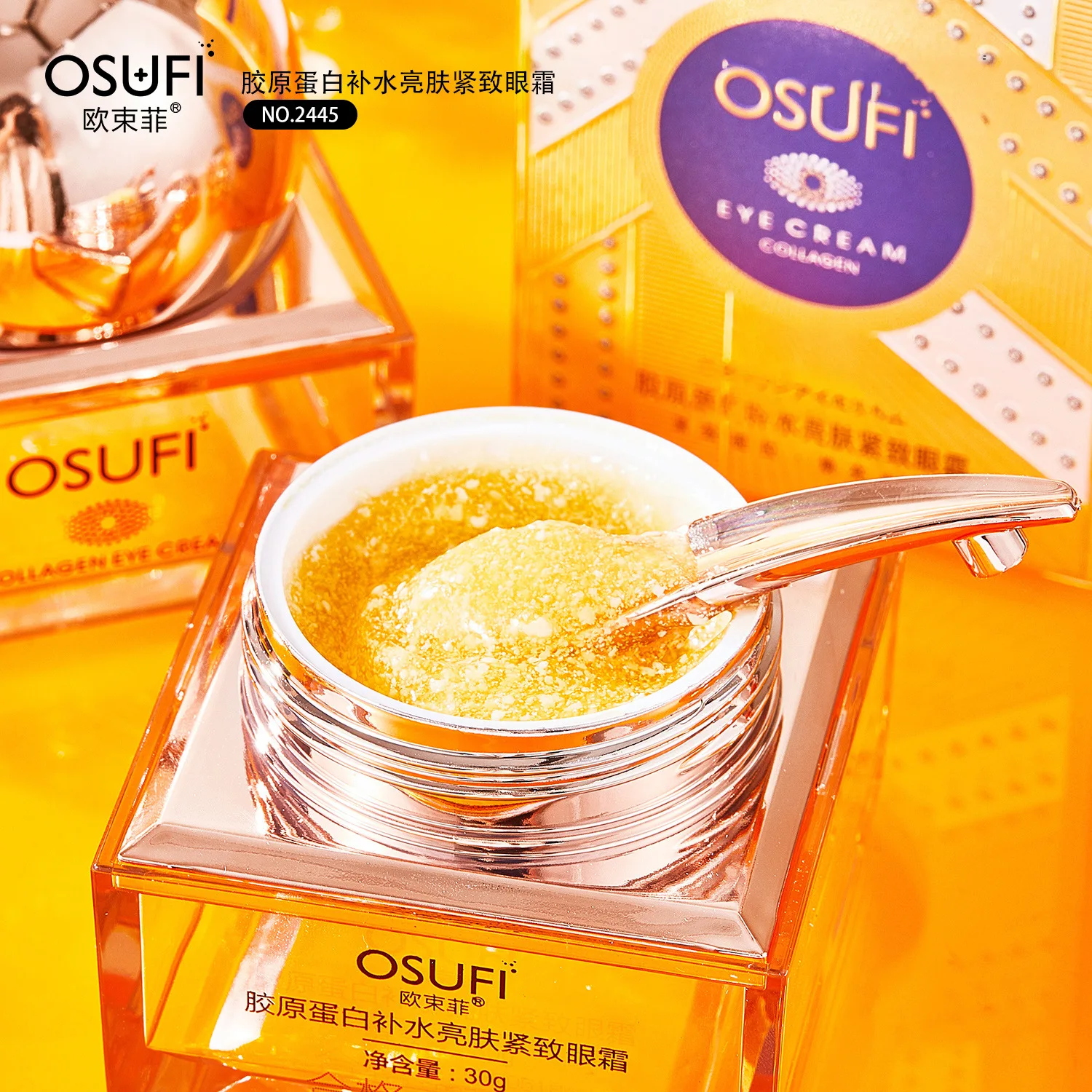 OSUFI collagen eye cream Whitening Brightening dark Circle Eyes Cream Moisturizing wrinkle reduce Eye Care 30ml