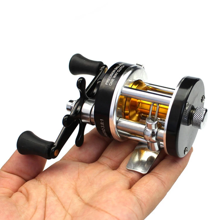 WeiHe Metal Fishing Reel CL-25 Drum Fishing Reels 1+1BB 3.8:1 Bass Carp Baitcasting Wheel