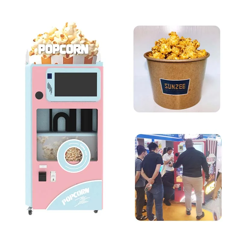 fully automatic  popcorn vending Machine manufacture Automatic Pop Corn Popcorn Vending Machine Mall