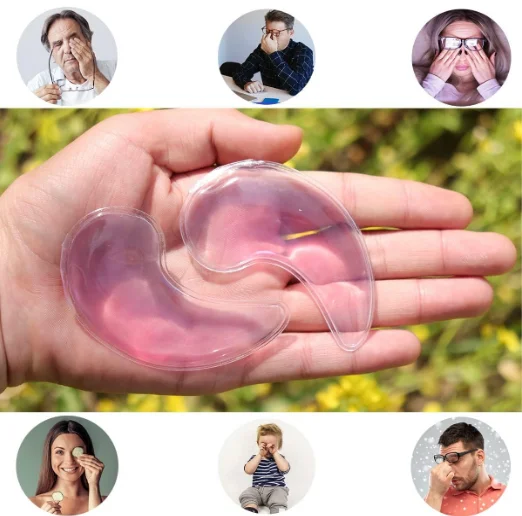 Trending Products 2025 New Arrivals Customized Reusable Cooling Eye Pad Hot and Cold PVC Pack Gel Ice Patches Under Eye Ice Pack