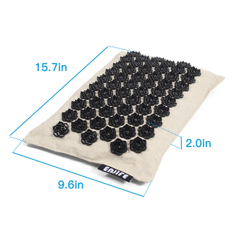 Lotus acupressure mat ergonomic yoga massage acupressure mat set