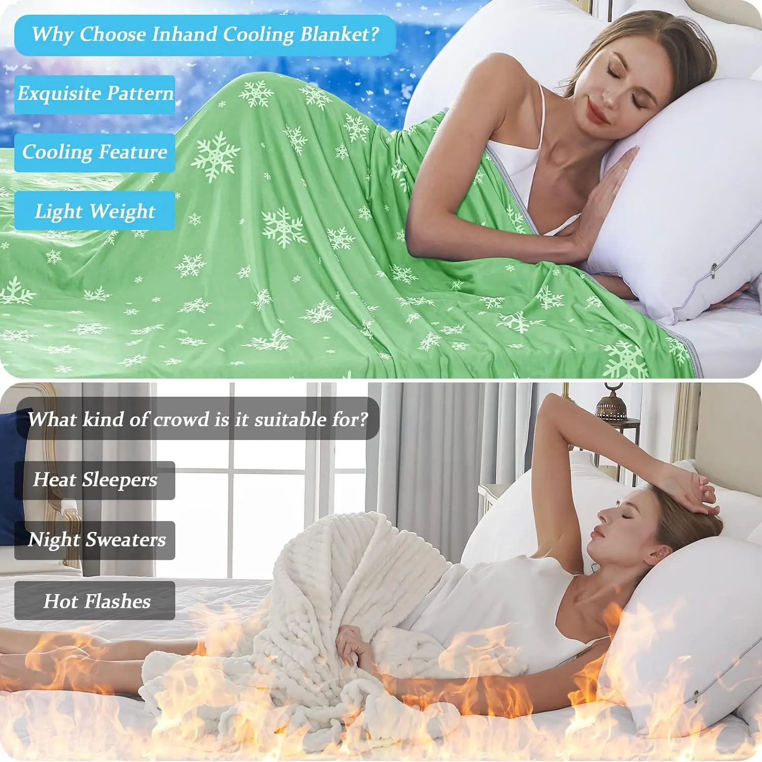 China Factory Lightweight Breathable Summer Cold Blankets for Bed Cooling Comforter Throw Blankets for Hot Sleepers