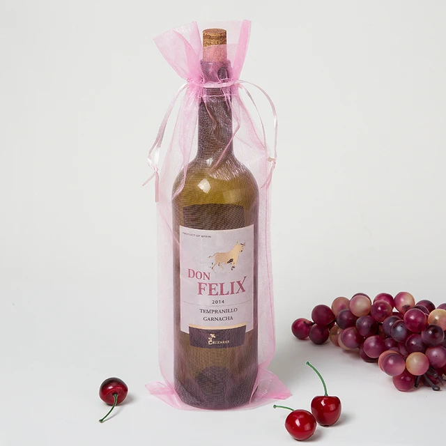 
Customized Logo Organza Gift Bag Silk Organza Bags Jewelry Pouch With Satin Ribbon Logo for wine packaging 