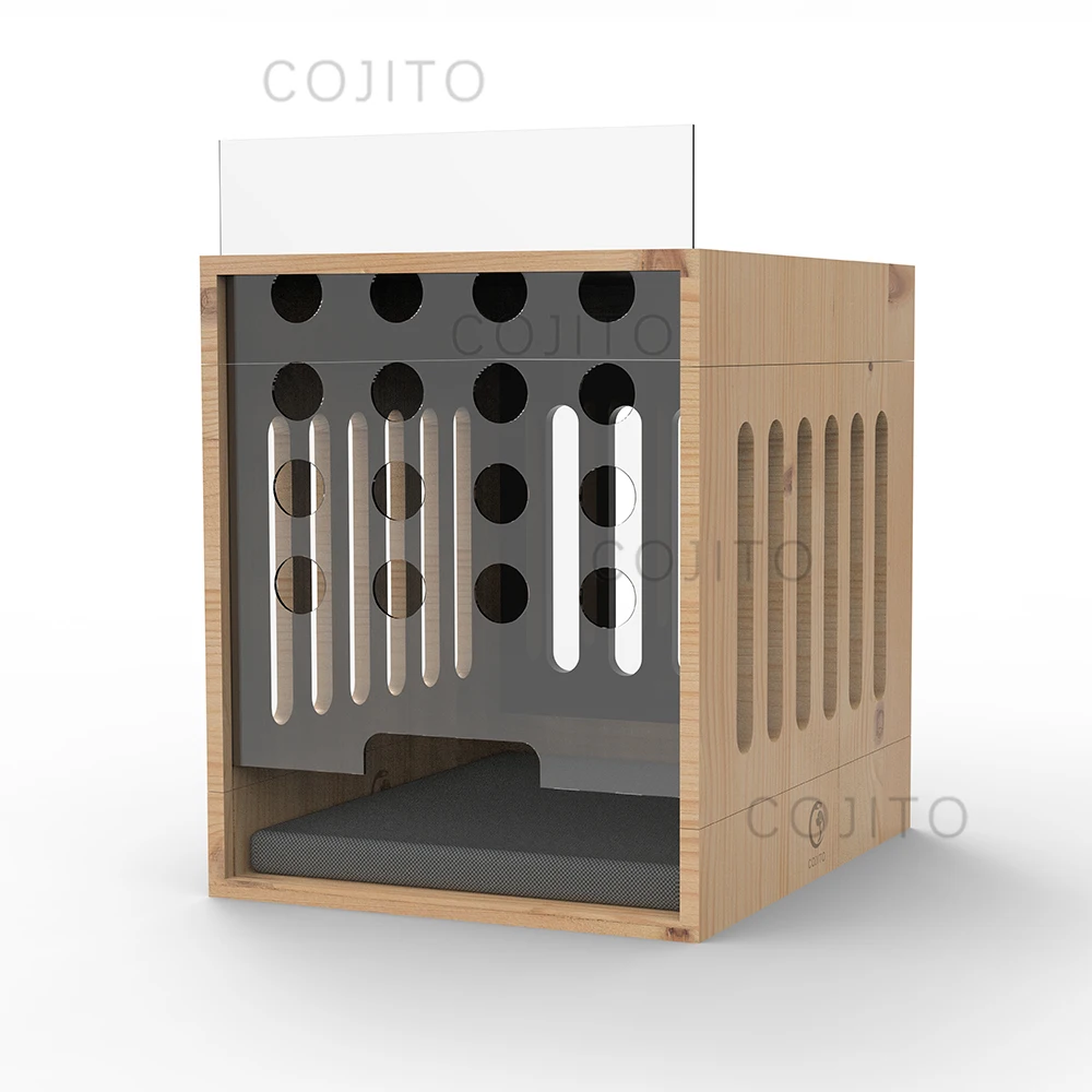 Indoor Luxury Demolition Wooden Dog Crate Cat Litter Box Furniture House Indoor Cabin for Dog