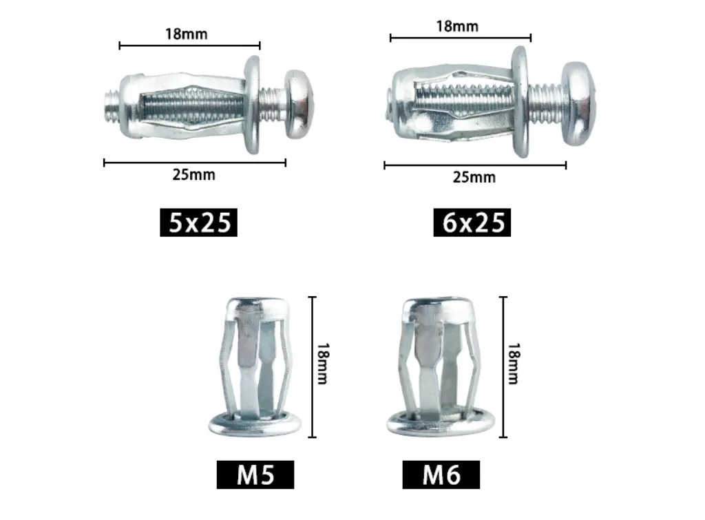 M4/M5/M6/M8 Jack nuts / Car Metal Screw Petal nuts with screw for hollow wall Iron skin