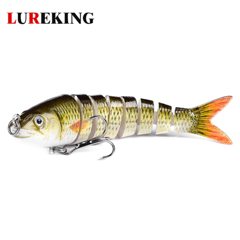 Artificial Hard ABS Plastic Fishing Lure Swimbait ,  Section Multi Jointed Fishing Lures For Bass
