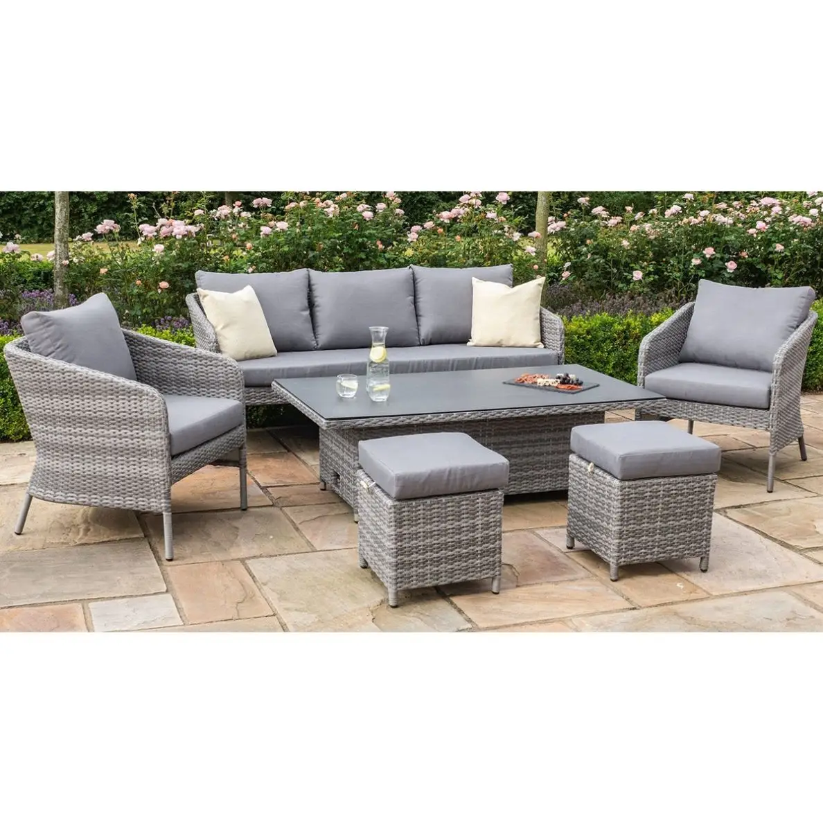 Rattan Garden Furniture Set Creative Living Outdoor Rattan Sofa Furniture Lounge Garden Rattan Outdoor Modular Sofa