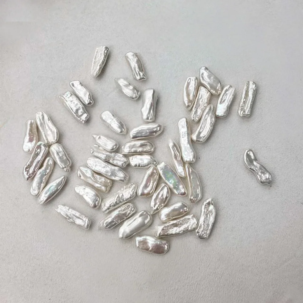 RTS high quality 3A irregular shape 7.5 x 20MM real fresh water real fresh water natural Baroque loose wholesale cultured pearl