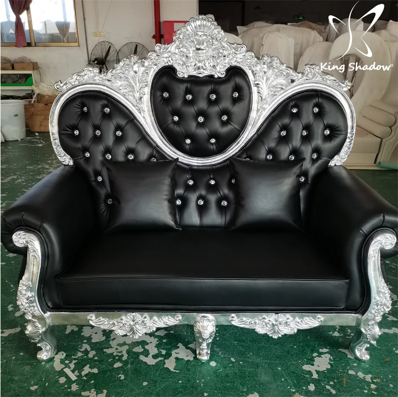 Royal waiting sofa leather waiting salon sofa nail salon reception sofa