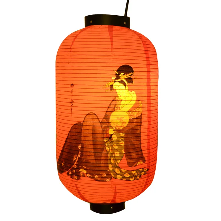 
Japanese Geisha Image Paper Lantern For Restaurant Decoration Hot Spring Decoration 