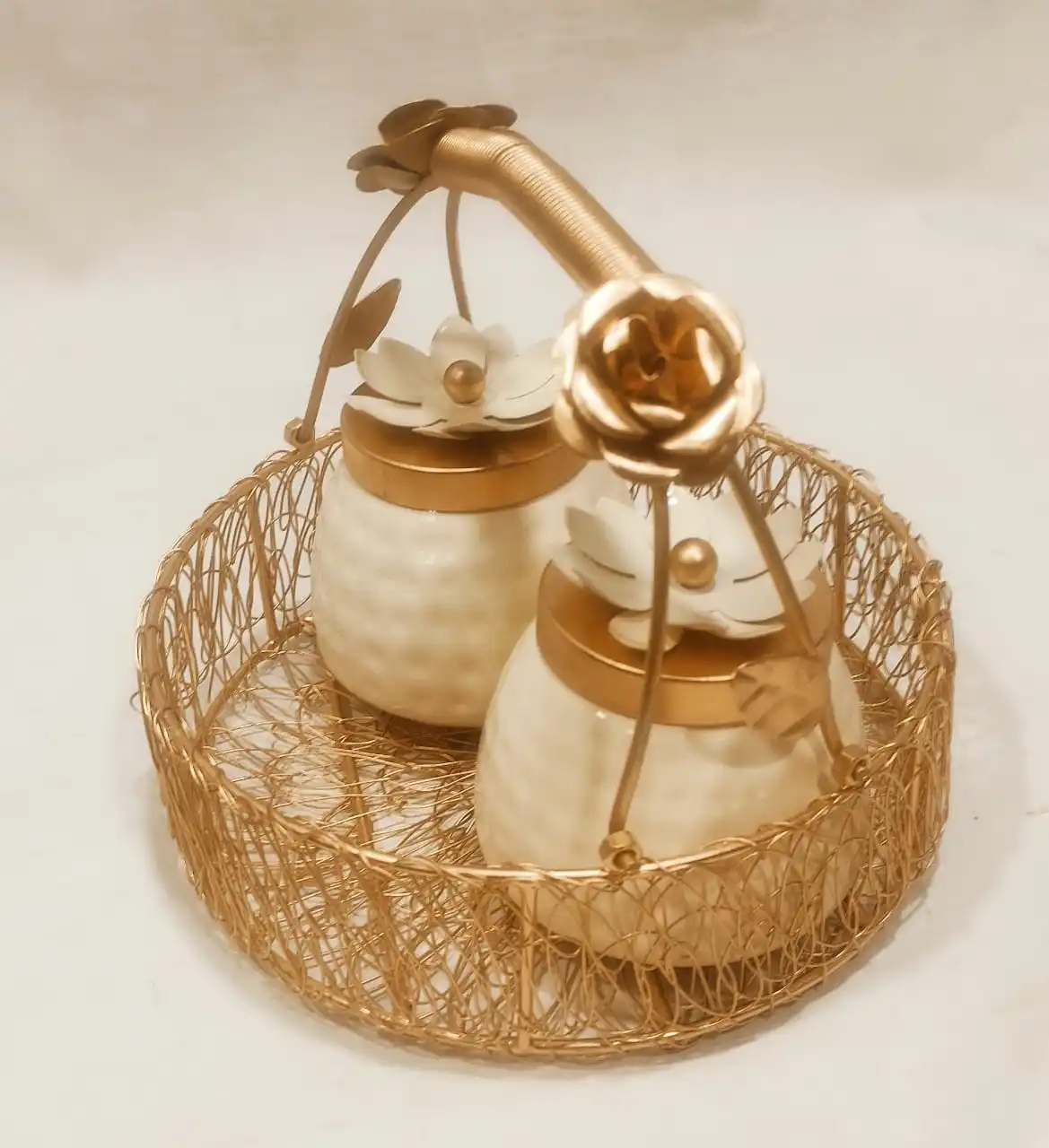 Decorative Tin Metal Serving Tray set India