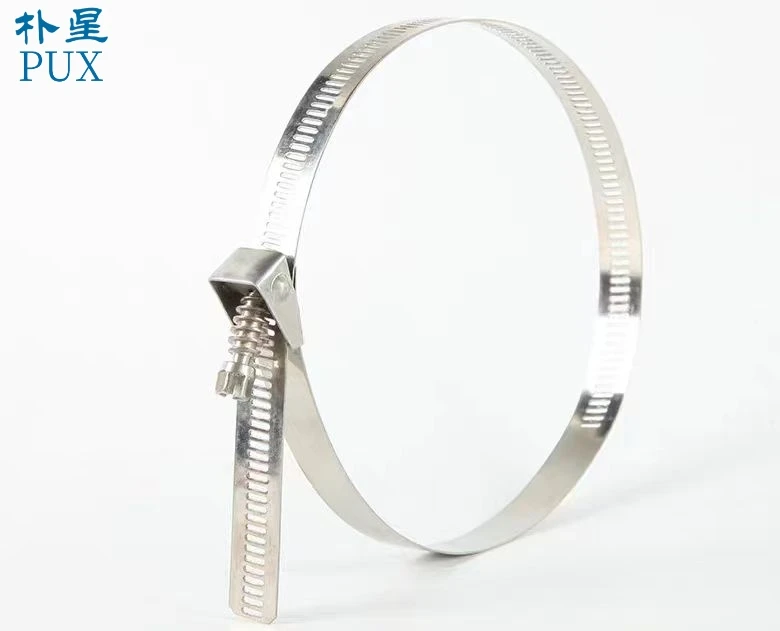 2024 PUX Hot sale 304 stainless steel snap cable tie hold band Throat band Screw Quick release hose clamp