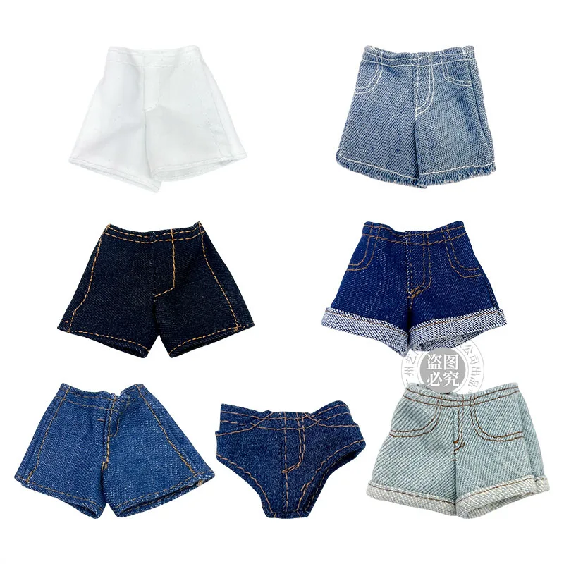 Toy dress wedding dress princess shorts denim doll change dress height 30 cm 6 points supermodel mini cloth pants