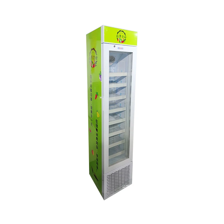 Meisda SD105B 105L тонкий вертикальный дисплей для мороженого со стеклянной