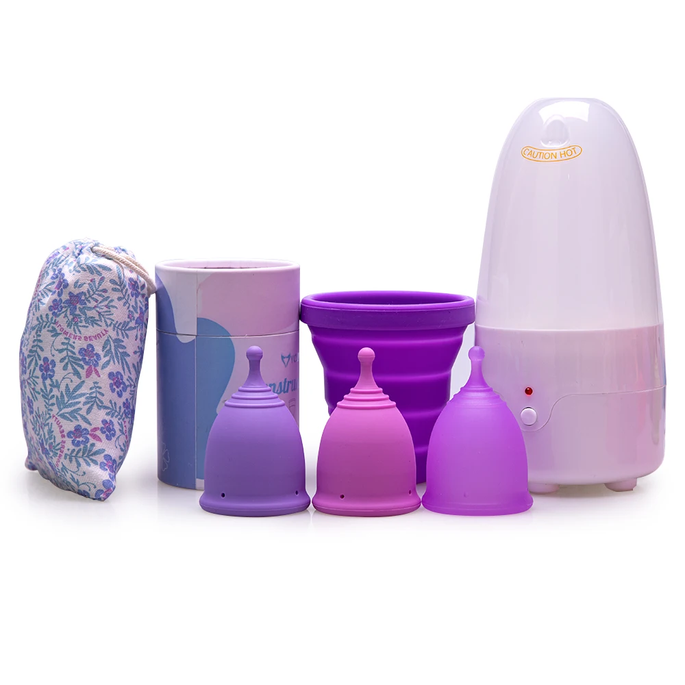 Hot Sale Medical Grade Copas Menstrual Period Cup Kit Silicone Reusable Menstrual Cup