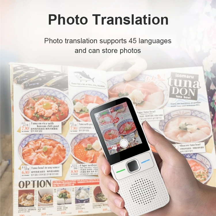 Language Translator Device Portable Real-time Voice Translation in 138 Different Languages Accents for Learning Travel Business