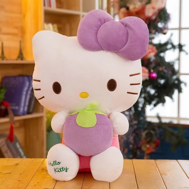 Оптовая продажа разноцветные плюшевые игрушки Hello KT Cat клубника HK мягкие милые Kawaii для детей