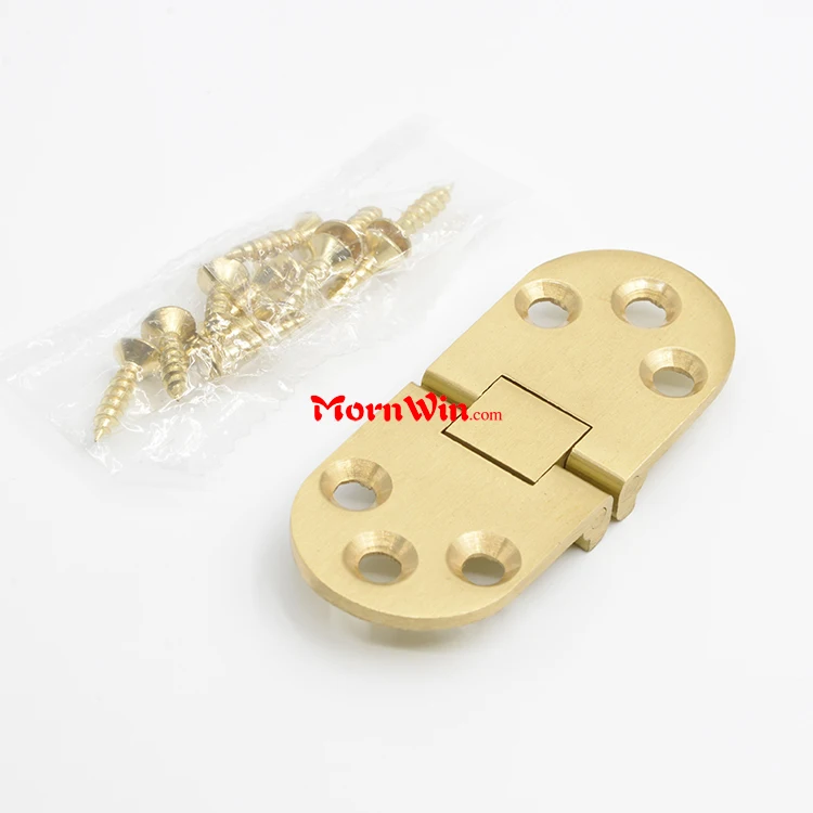 Solid Brass Hinges Drop Front Desk Drawer Butt Hinge for Table  Machine Doors Folding Table with Screws