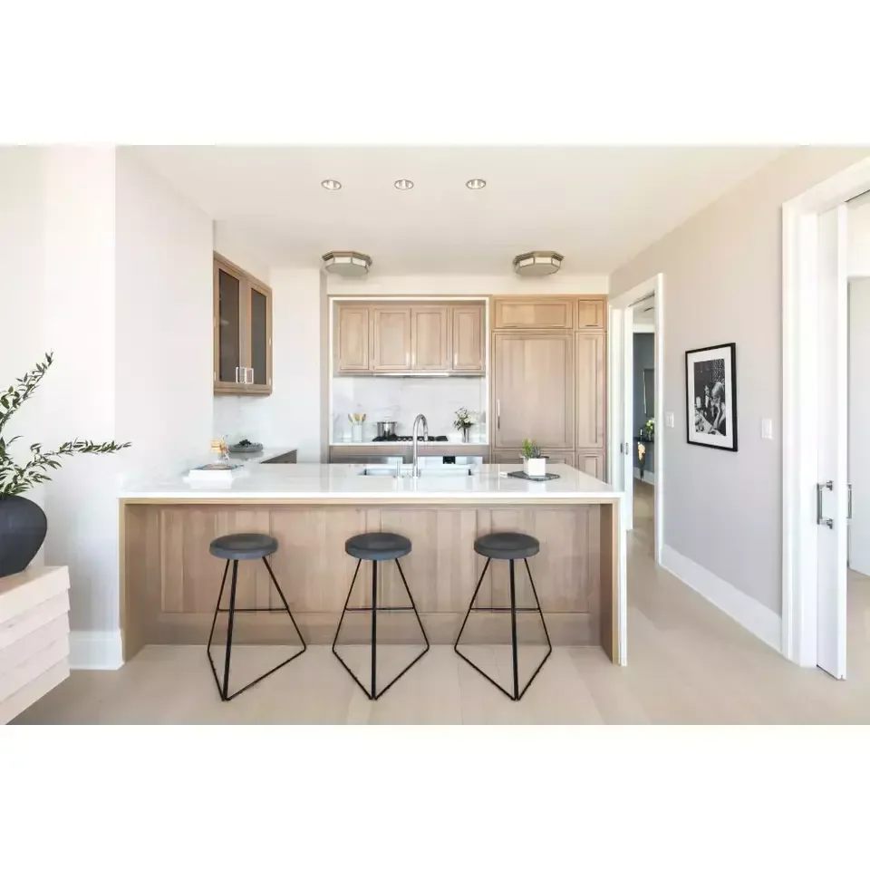 AisDecor one-stop service mahogany solid wood kitchen pantry cabinet