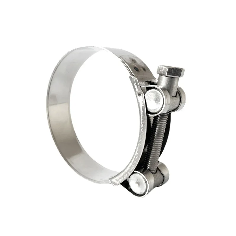HDOSQL 26-28MM 304All steel adjustable high pressure European heavy single bolt automobile integral hose clamp