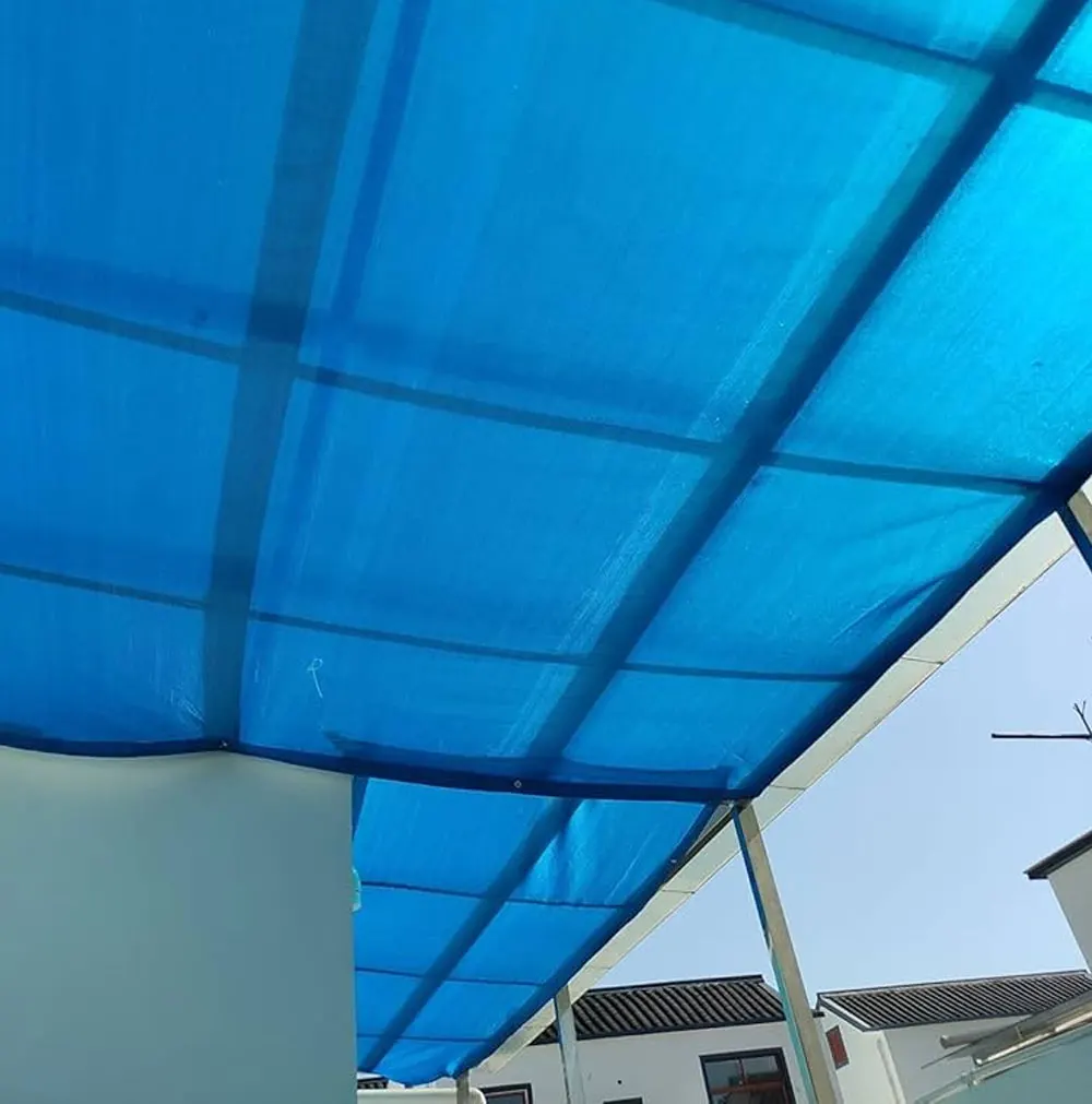 Заводская цена 8*50 синий оттенок сетка 150 gsm HDPE солнцезащитный для бассейна