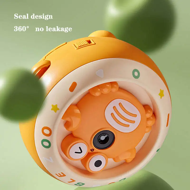 Cute Crab Shape Automatic Bubble Machine Toy Light Music Electric Bubble Maker Machine For Summer Outdoor Soap Water Kids Toys