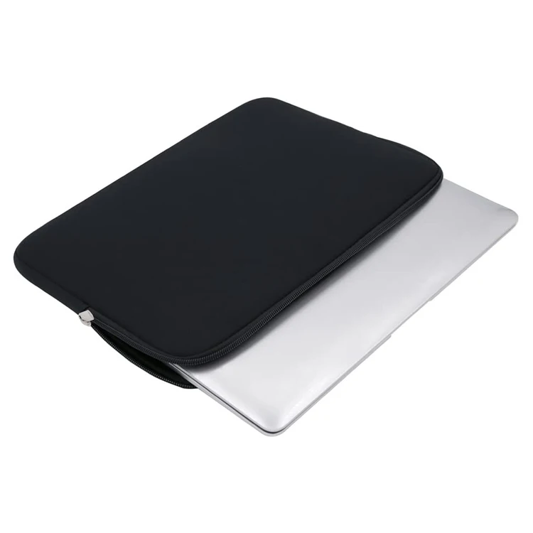 Black 14 Inch Protective Soft Neoprene Custom Laptop Sleeve Carrying Bag