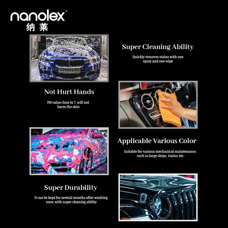 Nanolex 202 Colorful car Wash Shampoo Car clean Wash shampoo 5 Gallon rich Snow Foam Car Shampoo