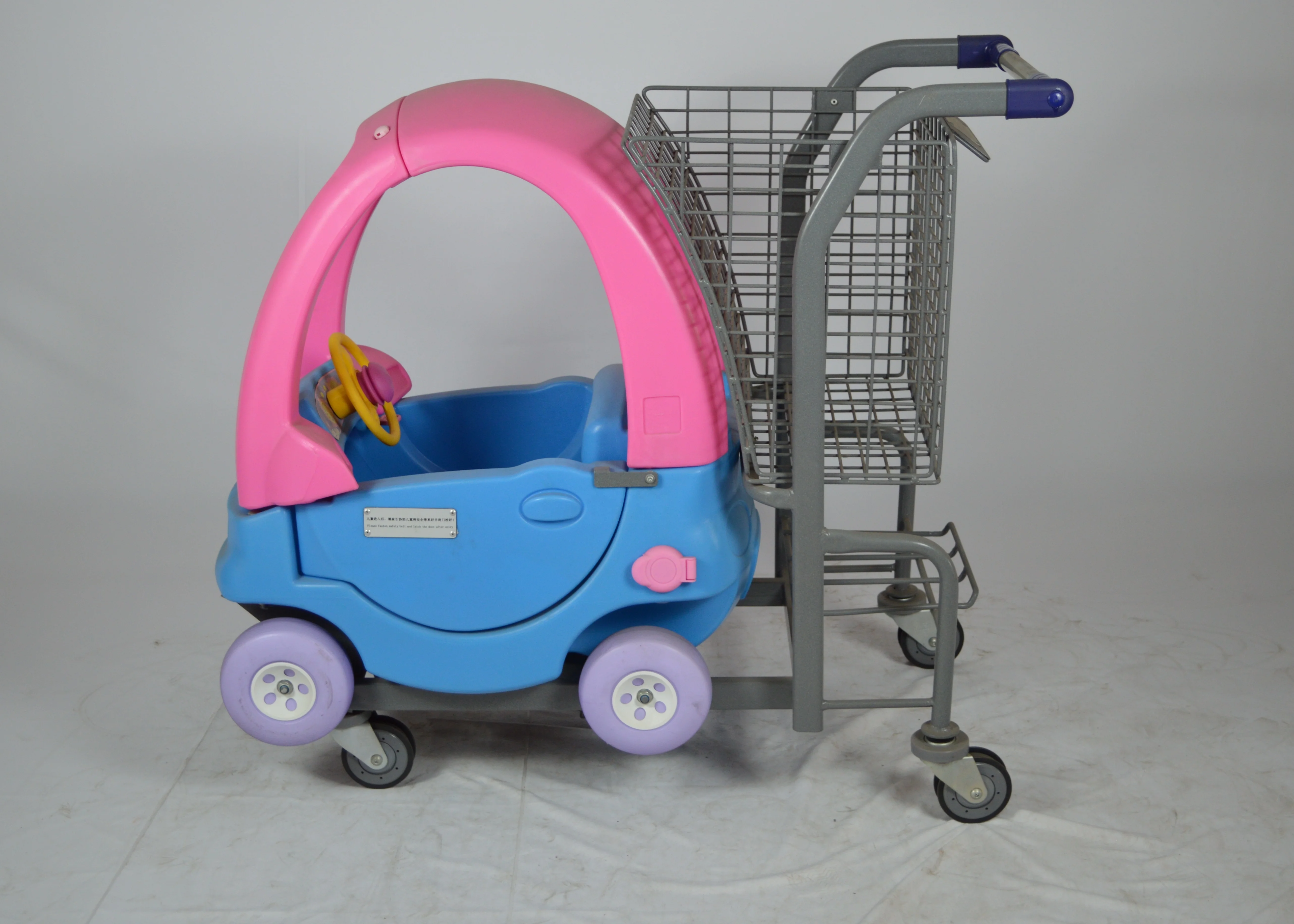 TQC-WEM 1-4 Year-old Child Toy Car Supermarket Kids Cartoon Shopping Trolley