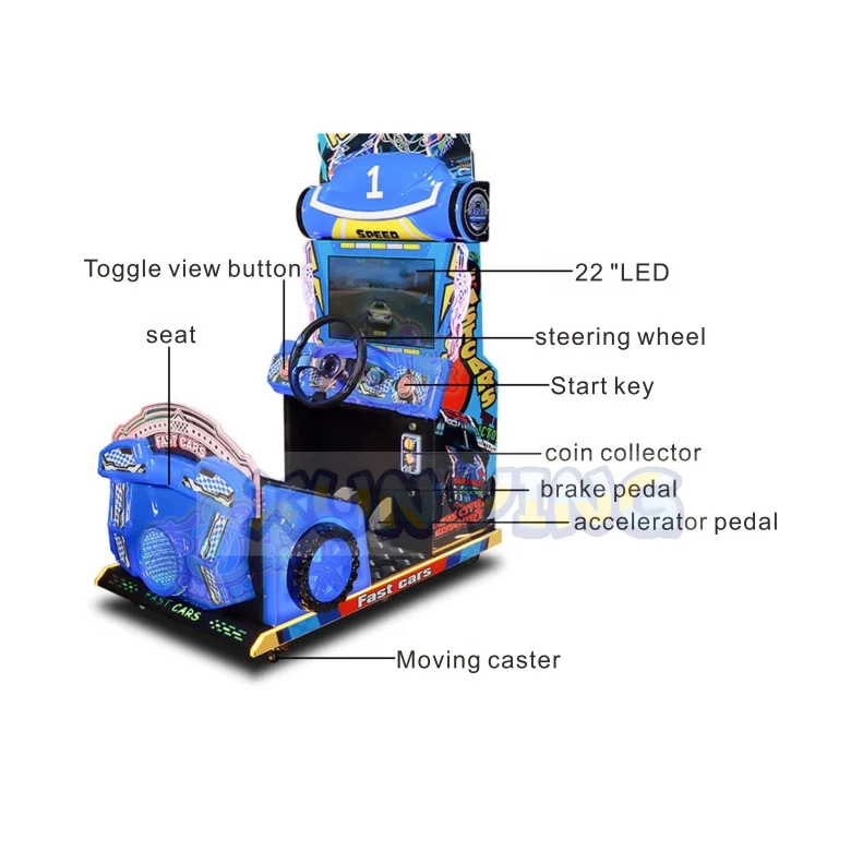 lottery entertainment game center coin operated driving simulator arcade machine kid racing video games machines