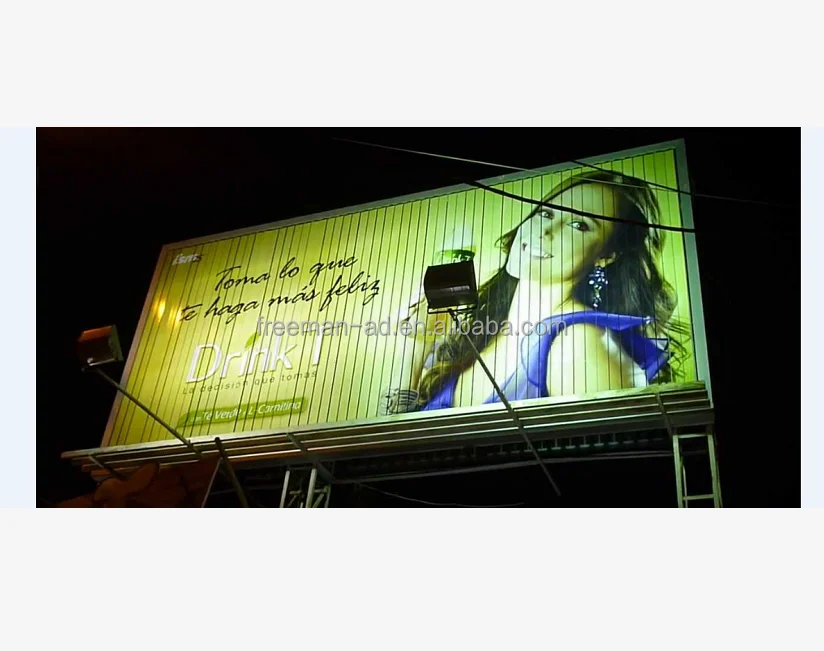 Outdoor advertising trivision billboard rotating billboard