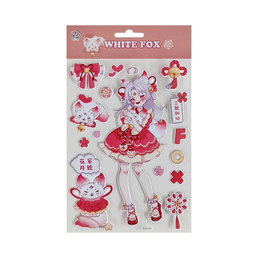 Kawaii girl custom sticker cute cartoon  stickers cheap