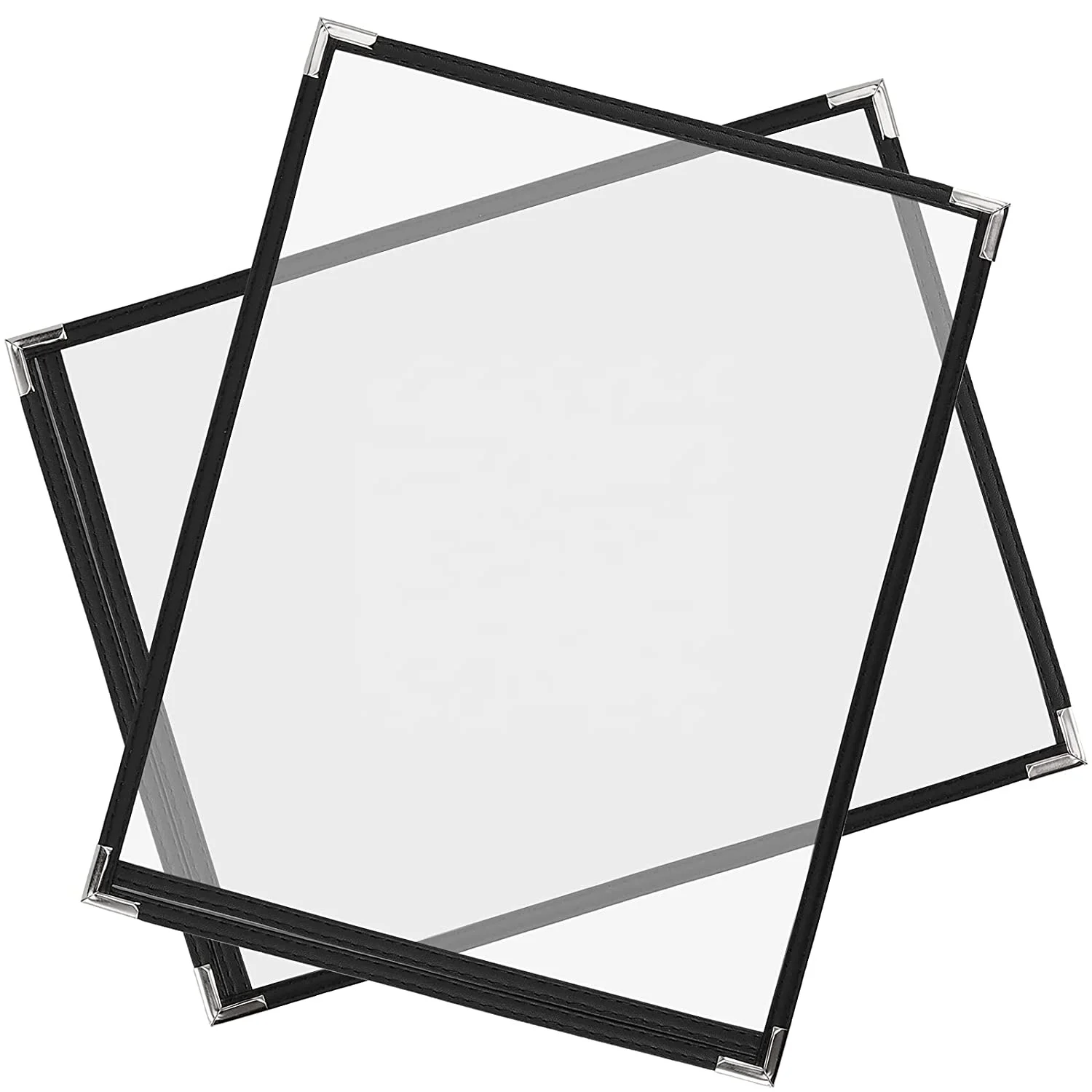 8.5 x 11 Inches Menu Cover Single Page Double View Menu Sleeves with Double Stitched Menu Cover for Restaurant Drink