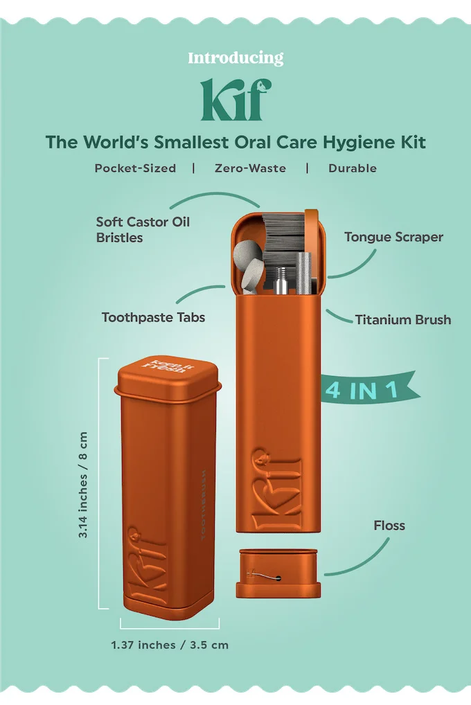 Portable Pocket Collapsible Titanium Toothbrush Kit Travel Care Sets Soft Bristles DuPont with Toothpaste Inside Aluminium Box