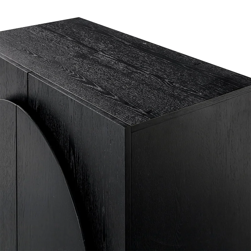 Nordic furniture living room furniture storage cabinet sideboard black wood living room cabinet