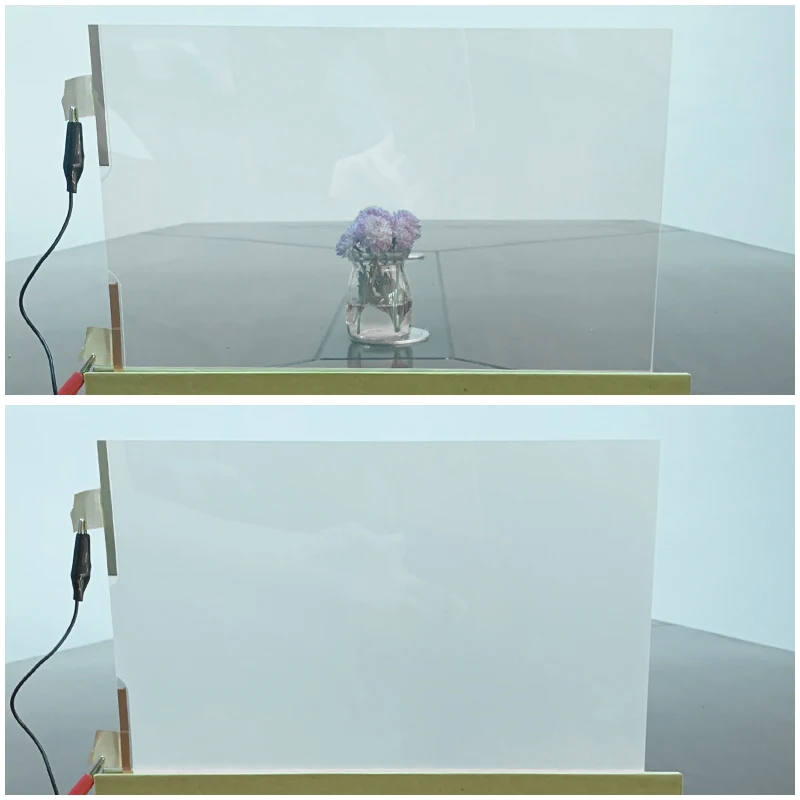 Self-adhesive Electrical Switchable Pdlc Smart Glass Film With Remote Control