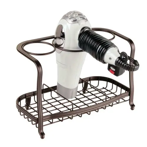
Vanity Countertop Hair Dryer, Tool Holder Rack 