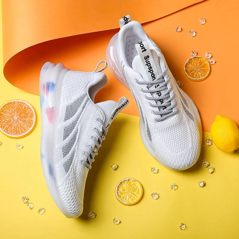 Breathable Walking Style Shoes Mesh Flat Men Wild Running Casual Luxury Sports Shoes