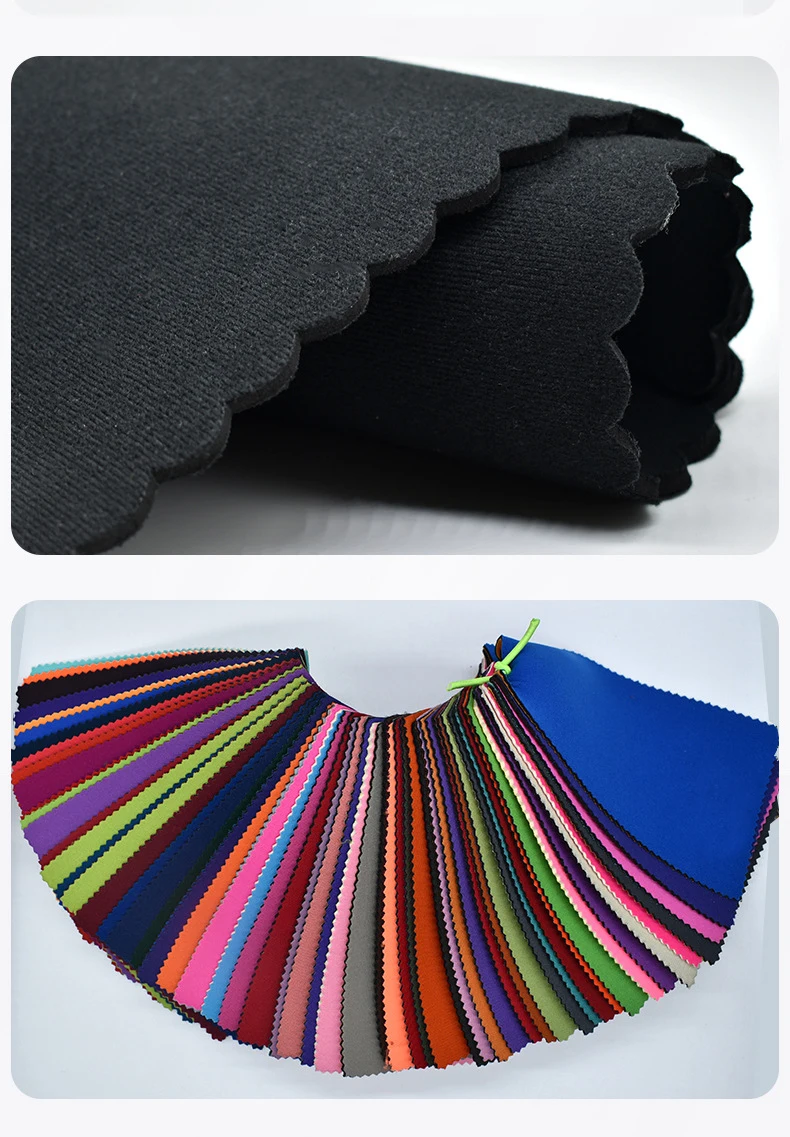 Custom Printed Neoprene Coated Polyester Nylon Spandex Fabric Rubber Roll Elastic Color Print Neoprene Fabric