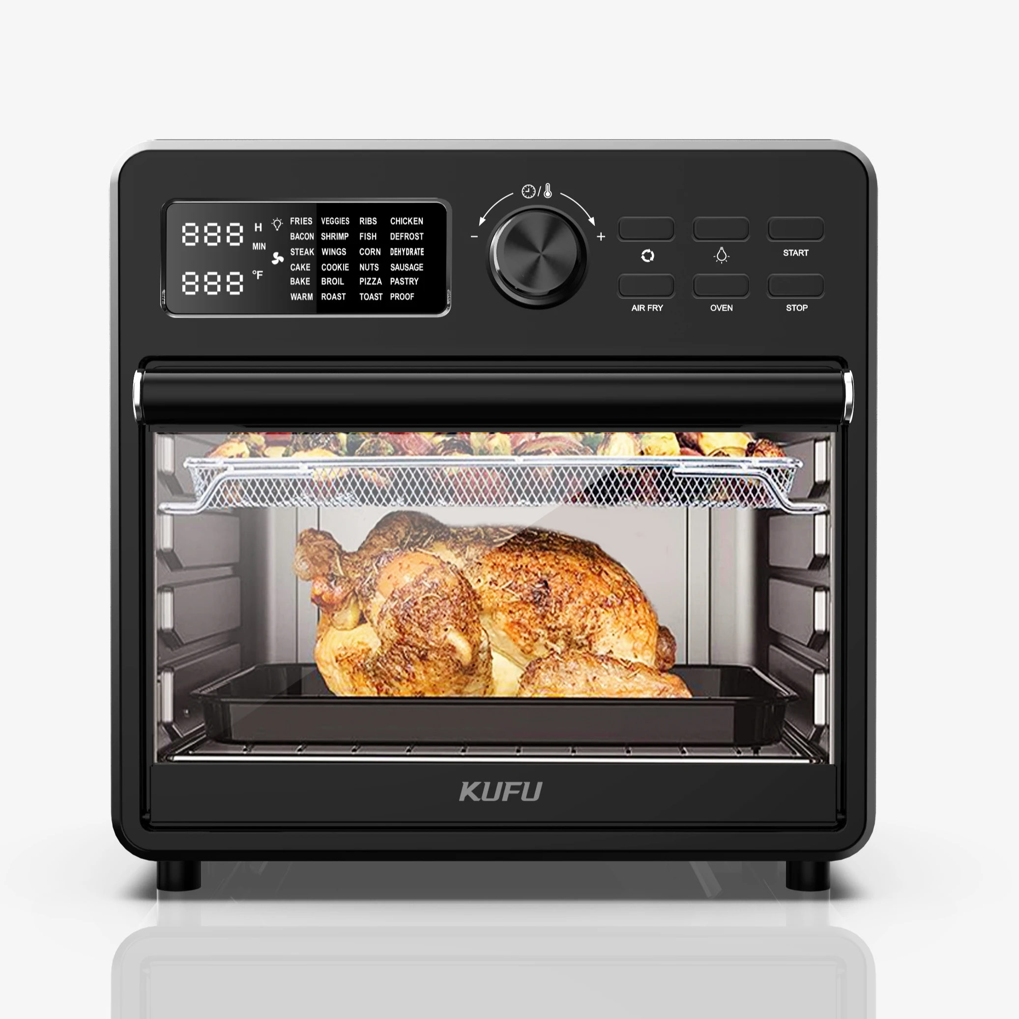 KUFU 2022 Most Popular Multi Air Fryer Countertop Oven Without Oil Cooking Stainless Steel Air Fryer And Convection Oven