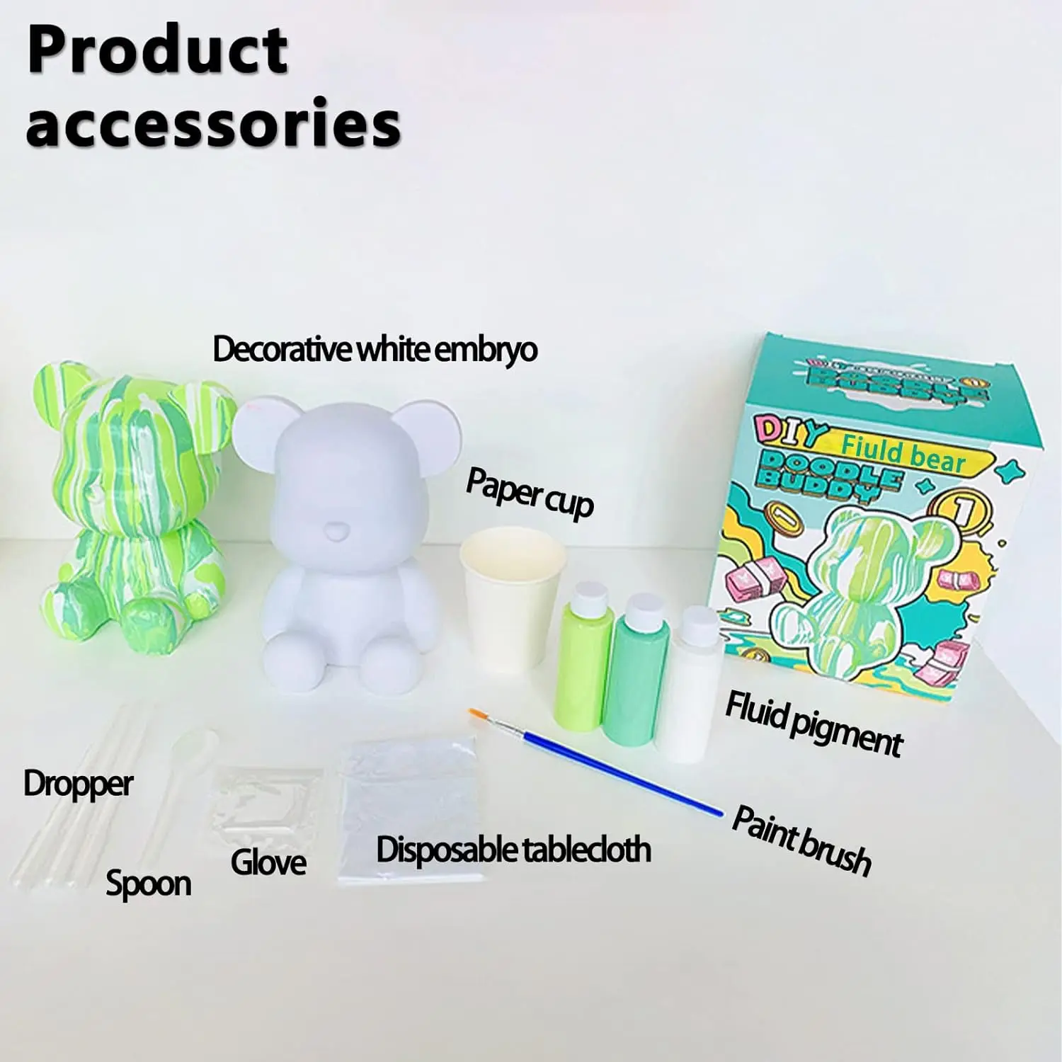 Custom Wholesale Diy Fluid Bear Piggy Bank Home Decoration for Kids and Adults
