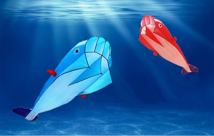 Chinese easy flying single line ripstop polyester 2m large no frame soft 3D whale inflatable beach power kite for sale